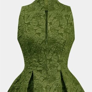 Micas Green Floral Textured Top